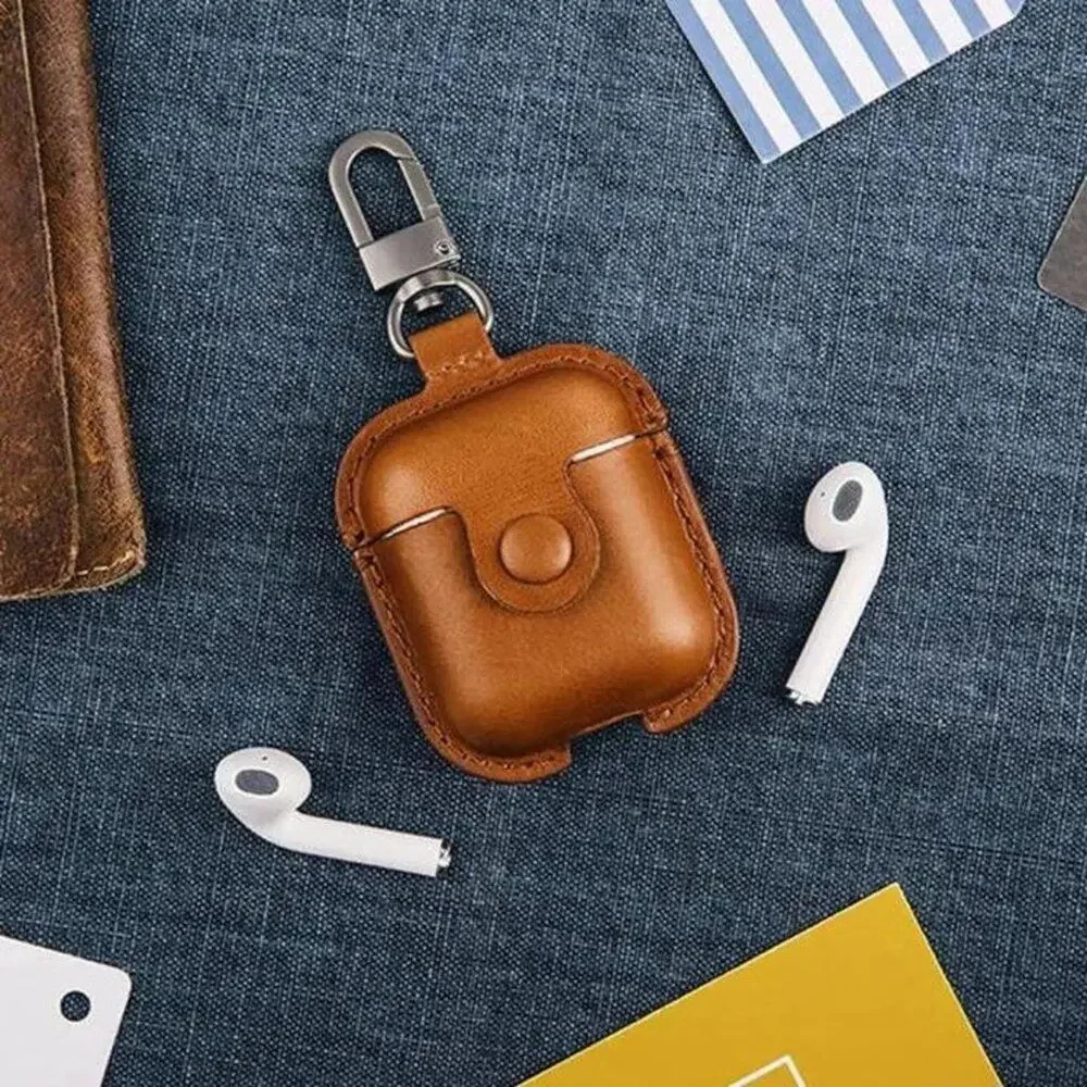 Tan Leather Airpod Case